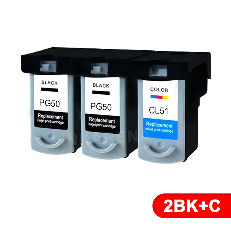Чернильные картриджи PG 50 CL 51 PG50 CL51 для Canon Pixma iP2200 iP6210D iP6220D MP150 MP160 MP170 MP180 MP450 MP460 MX300 MX310 - Цвет: PG50-2BK1C