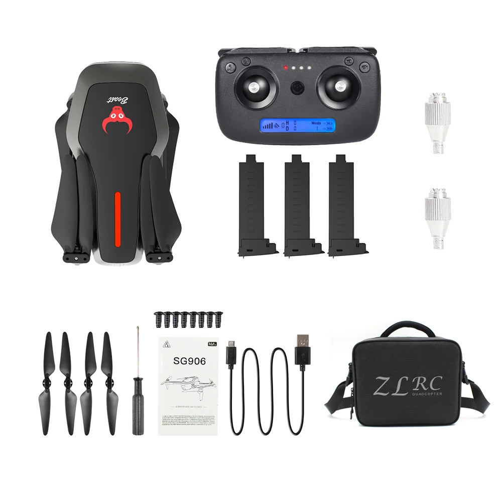 Black 3B With Bag Gps 5G wifi FPV RC Дрон 4K бесщеточный селфи Дрон с камерой HD RC Квадрокоптер складной Дрон VS Hubsan H117S Zino Дрон - Цвет: Black 3B With Bag