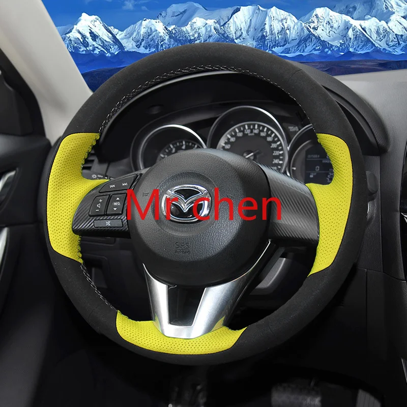 

Кожаный чехол на руль для Mazda atenza Ruiyi onxeira CX-5 3 \ 5 \ 8 M6