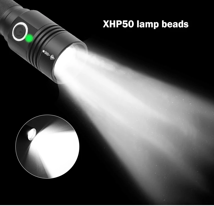 8000лм супер яркий тактический Водонепроницаемый фонарь, XHP50 и XHP70.2 светильник-вспышка с 4 режимами, светильник для кемпинга, аккумулятор 16850