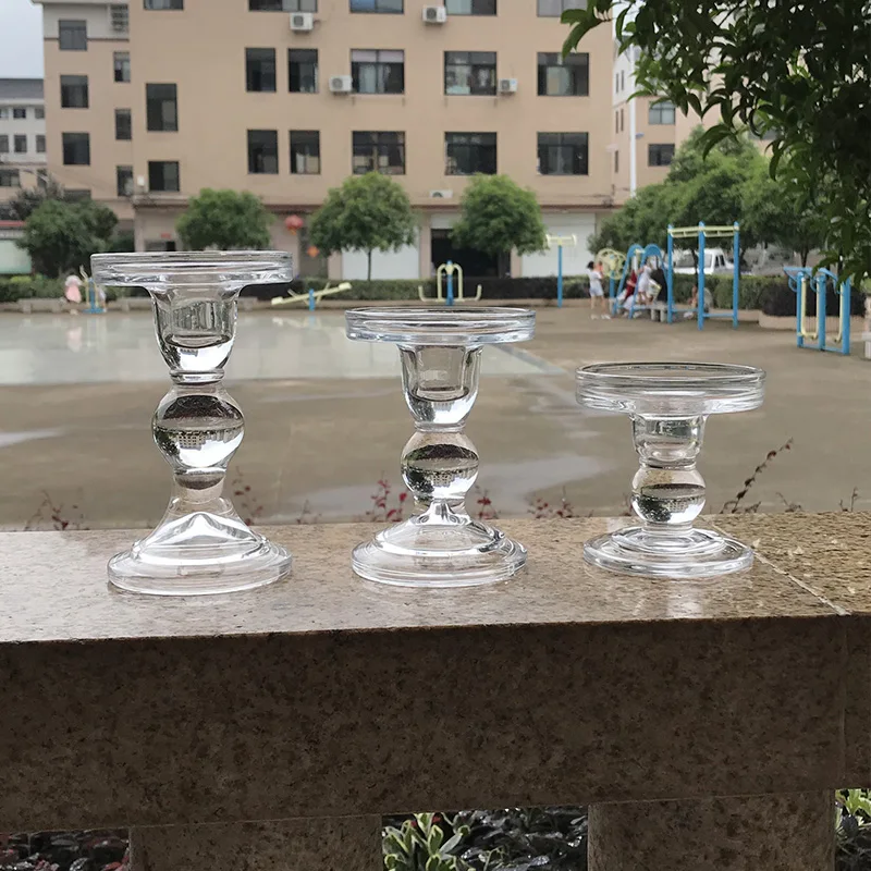 Высокий Подсвечник прозрачные стеклянные подсвечники идеальный декоративные |