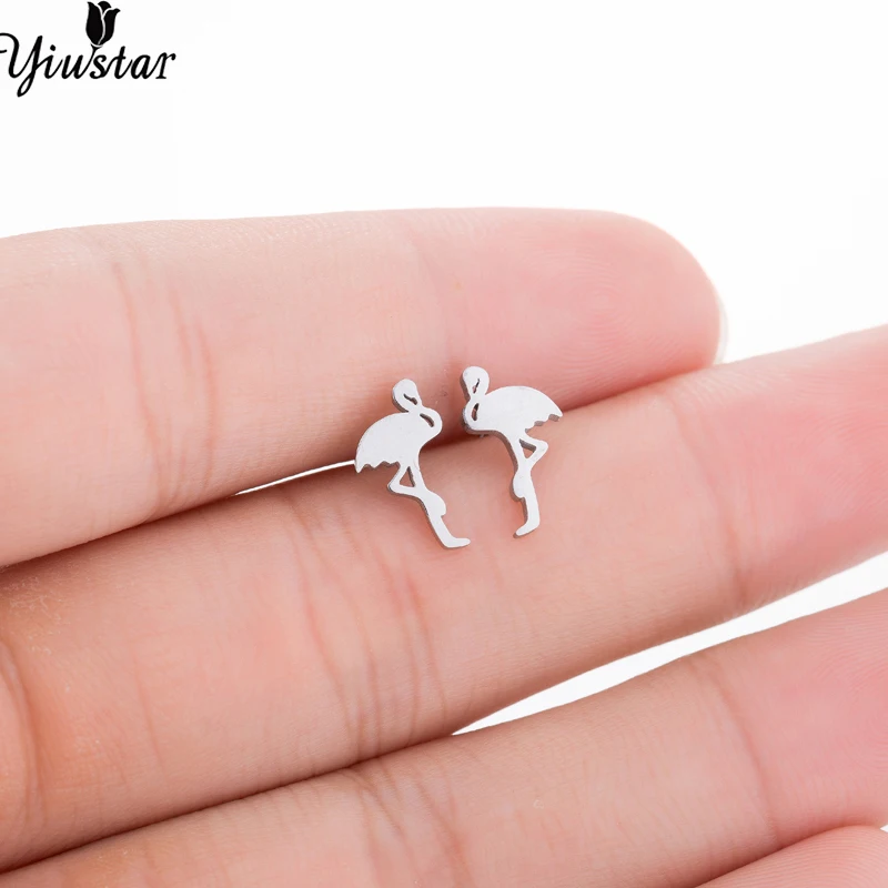 Женские серьги гвоздики из нержавеющей стали Yiustar модные вечерние в виде птиц с