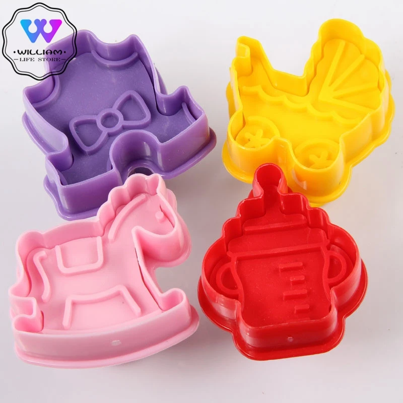 4 шт./компл. детская пластиковая форма для выпечки кухонный резак печенья