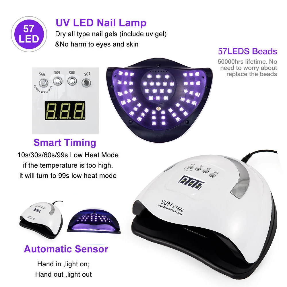 Электрическая УФ-лампа для сушки гель-лака Светодиодный гтей 4 режима