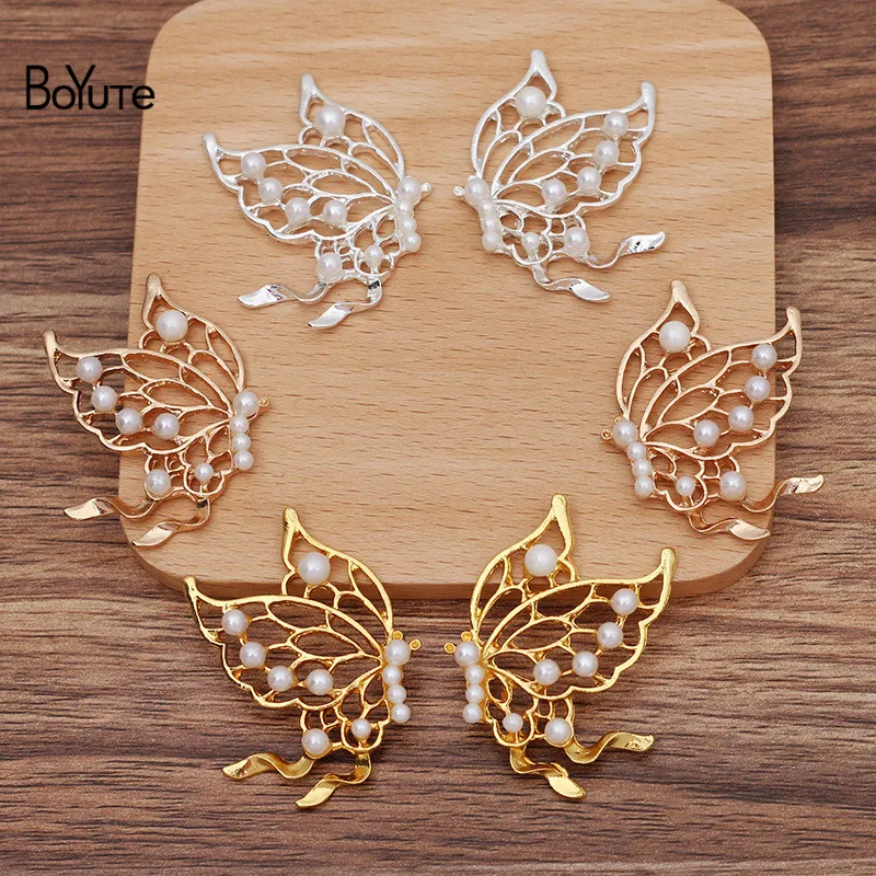 

BoYuTe (20 Pieces/Lot) 36*45MM Zinc Alloy Butterfly Handmade DIY Jewelry Accessories Materials Wholesale