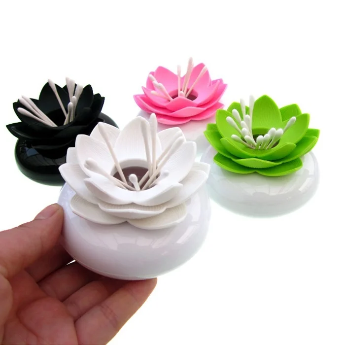 1 шт. Lotus ватный бутон держатель для палочек коробка хранения 4 цвета пластиковый