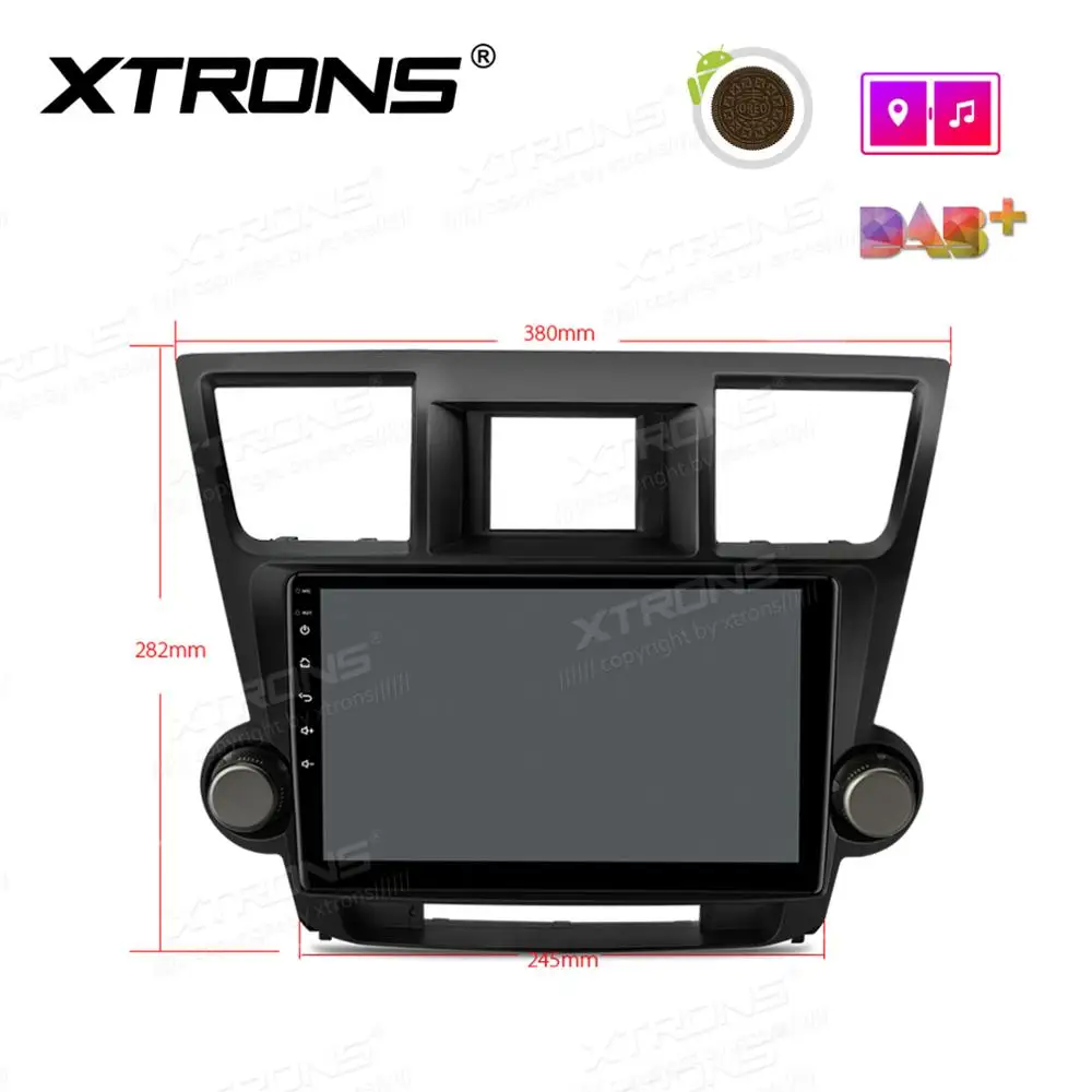 XTRONS 10 1 &quotAndroid 8 автомобильный стерео радио плеер GPS для Toyota Highlander 2008 2009 2010 2011 2012 2013