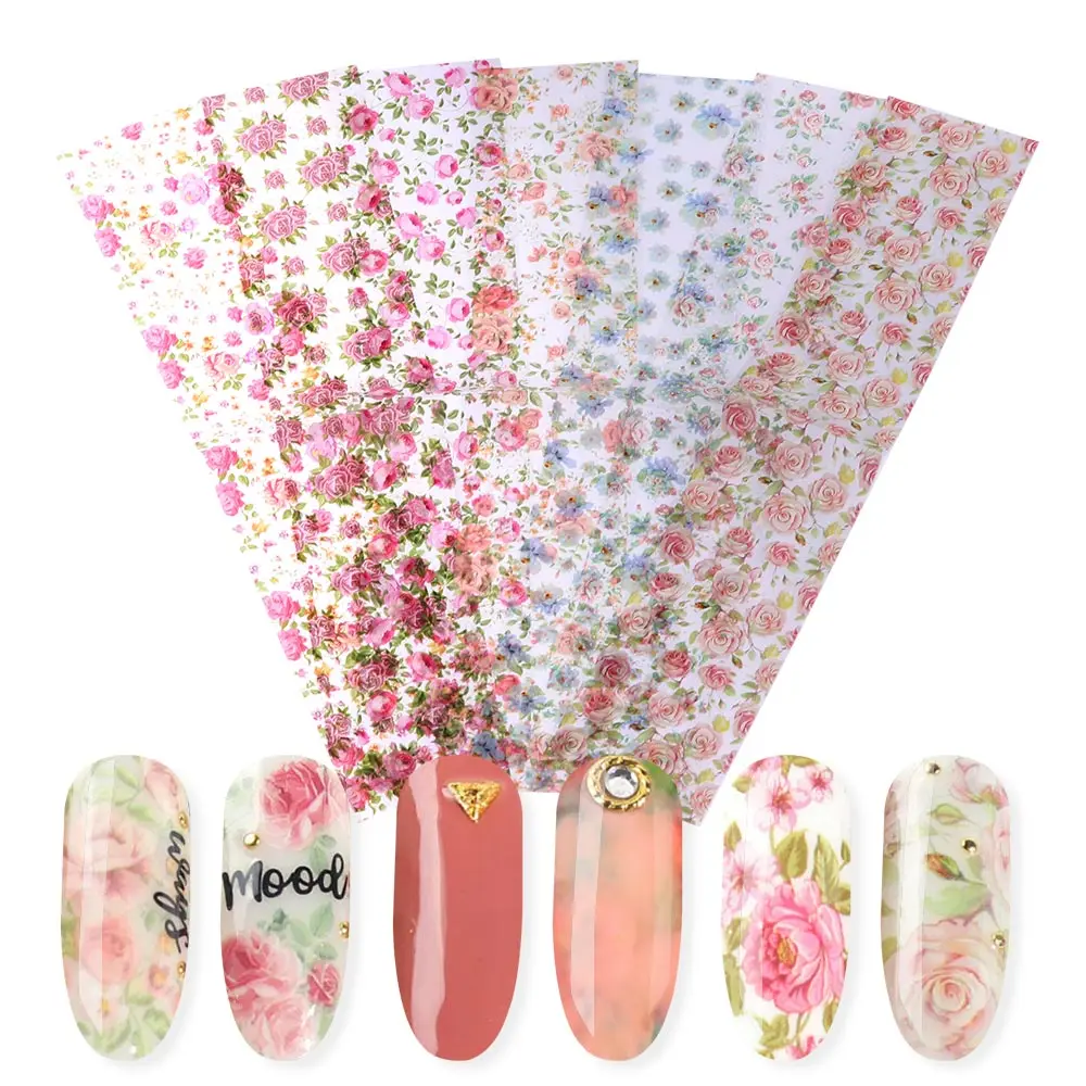 Фольга для ногтей Звездный цветок переводная бумага наклейки летняя фотофольга s