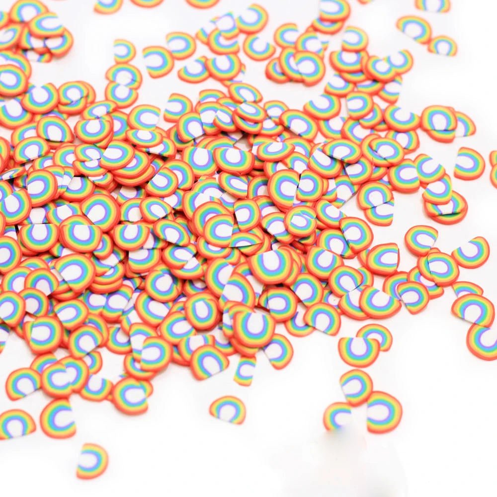 Подвеска из полимерной глины в виде радужных ломтиков 20 цветов | Игрушки и хобби