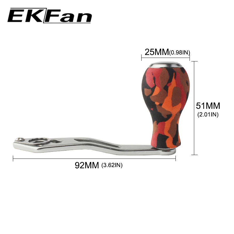 EKfan Камуфляжный цвет 8*5 мм отверстие алюминиевый сплав рыболовная катушка ручка