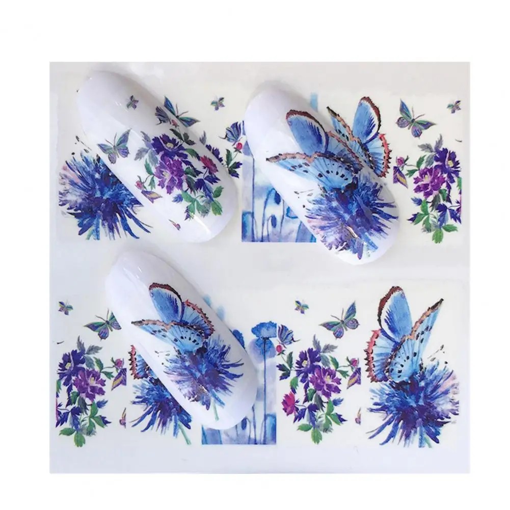 Наклейки для ногтей переводные наклейки разных стилей Необычные цветочные узоры