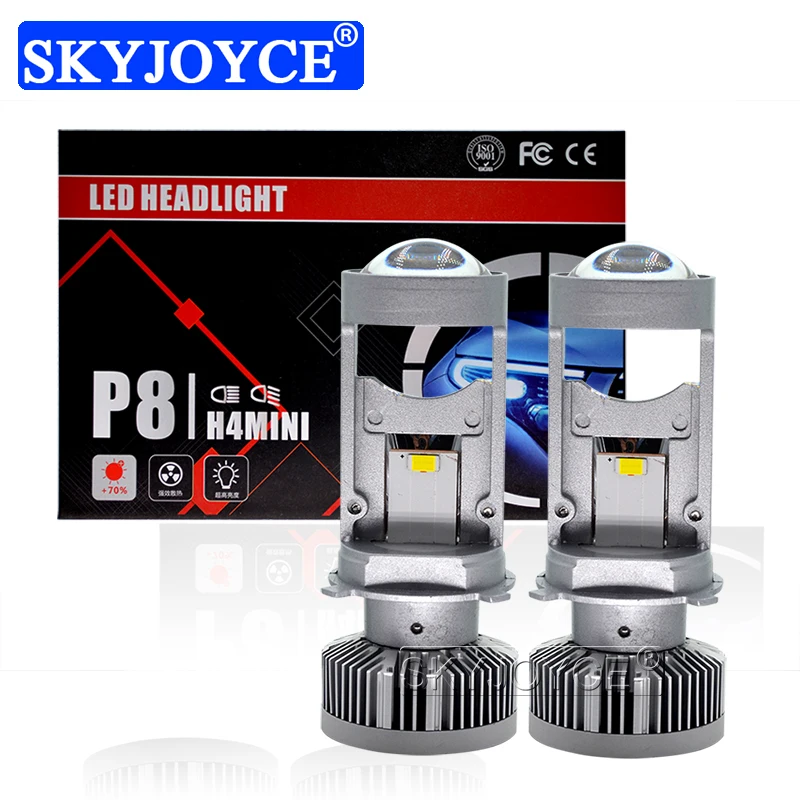 SKYJOYCE 2022 Новинка P8 H4 светодиодсветодиодный лампа HiLo Beam мини-объектив проектора