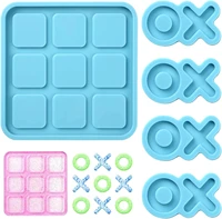 tic tac toe game board and x o silicone molds set epoxy resin diy art craft mold for christmas night art crafts tools