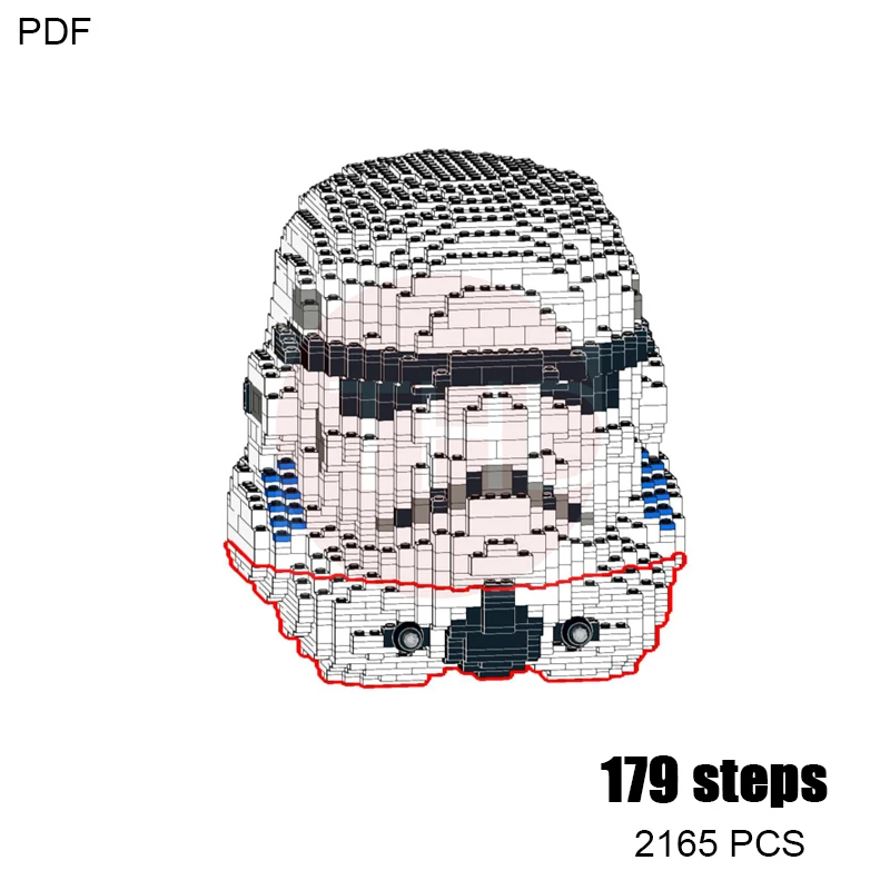 

MOC Star Movie Life Size Empires Helmets Planet Series Character Helmet DIY Model Building Block Toy For Boys Children's Gift