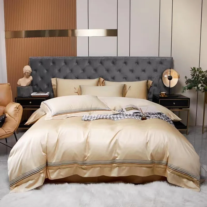 Домашний текстиль длинный степлер хлопок высококачественный четыре комплекта