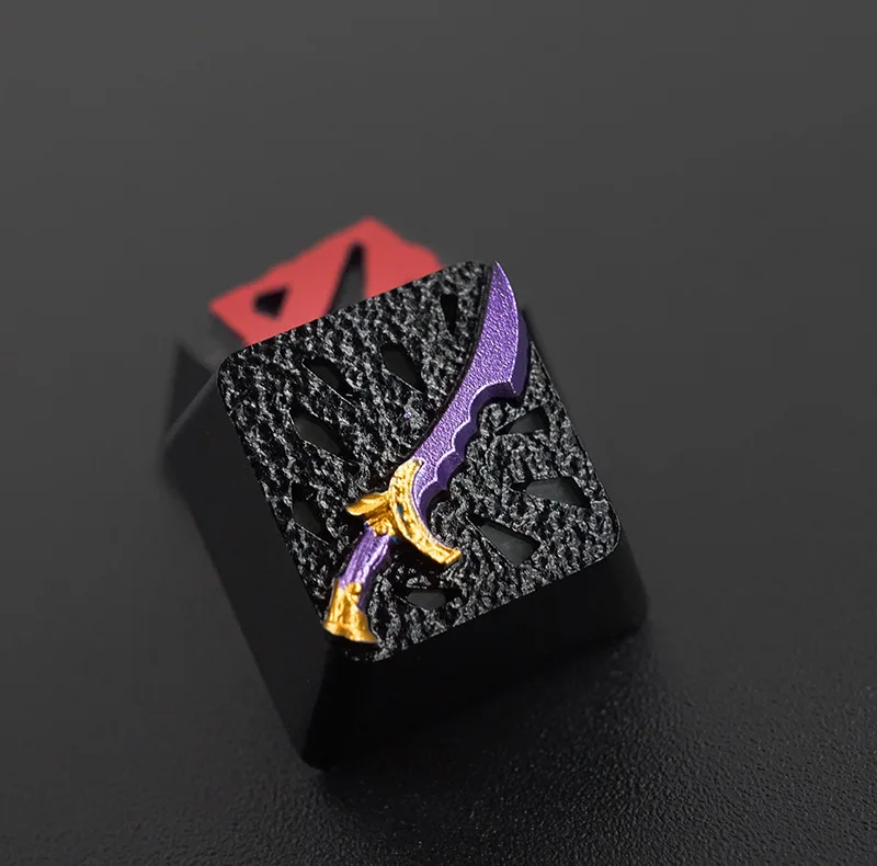

1pc HolyOOPS All metal transparent aluminum alloy key cap for DOTA2 Hidden Knife Jump Knife Mechanical keyboard keycaps