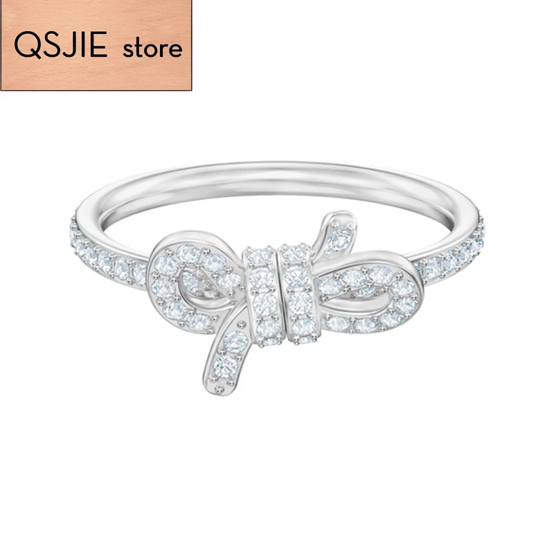 

QSJIE High quality SWA, rope bow fashion women's ring Charming fashion jewelry