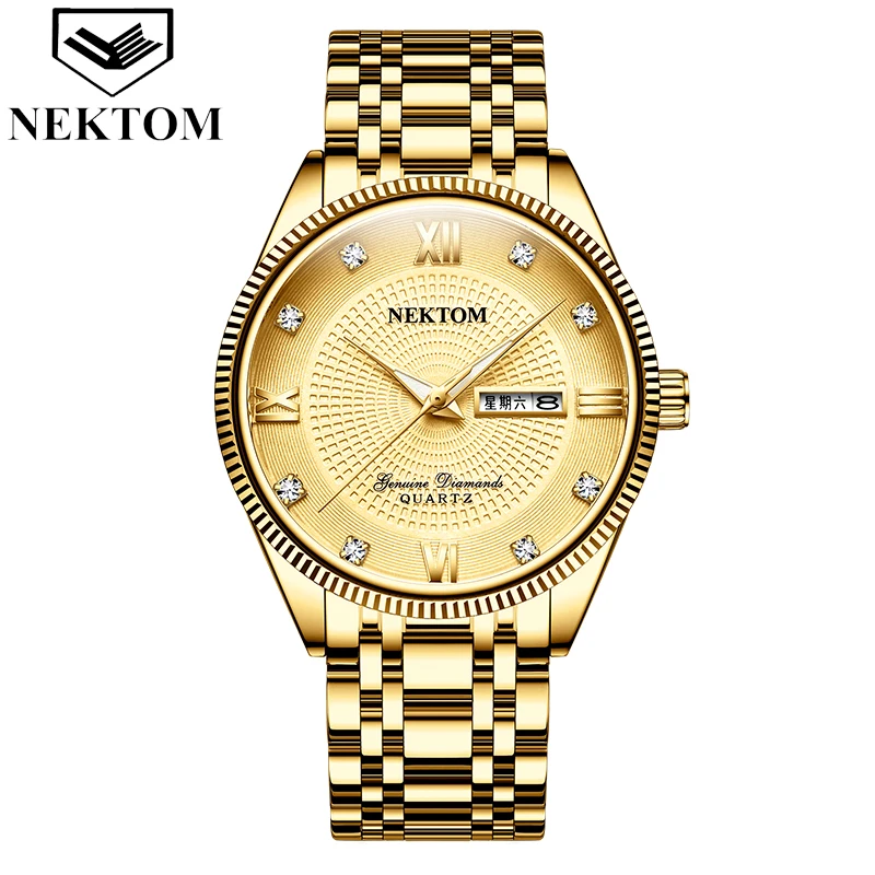 80 наручные часы мужские золотые бизнес роскошные стальные Мужские кварцевые из