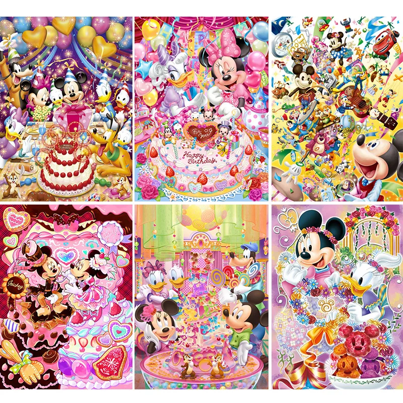 

Disney DIY 5D Square Round Full Diamond Cartoon Mickey Diamond Painting Cross Stitch Kits Mosaic Embroidery Full Home Decor Gift