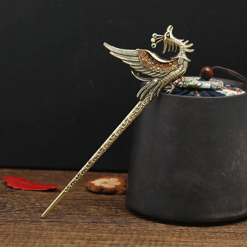 Женская Винтажная заколка для волос с Фениксом | Украшения и аксессуары