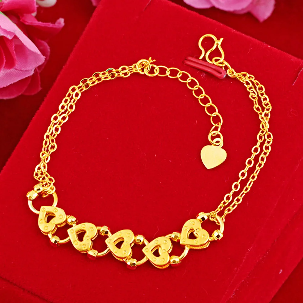 

Islamic Muslim New Gold Bracelet Ladies Luxury Jewelry Designer Love Bracelet Wedding Fashion Party Holiday Gift Wholesale