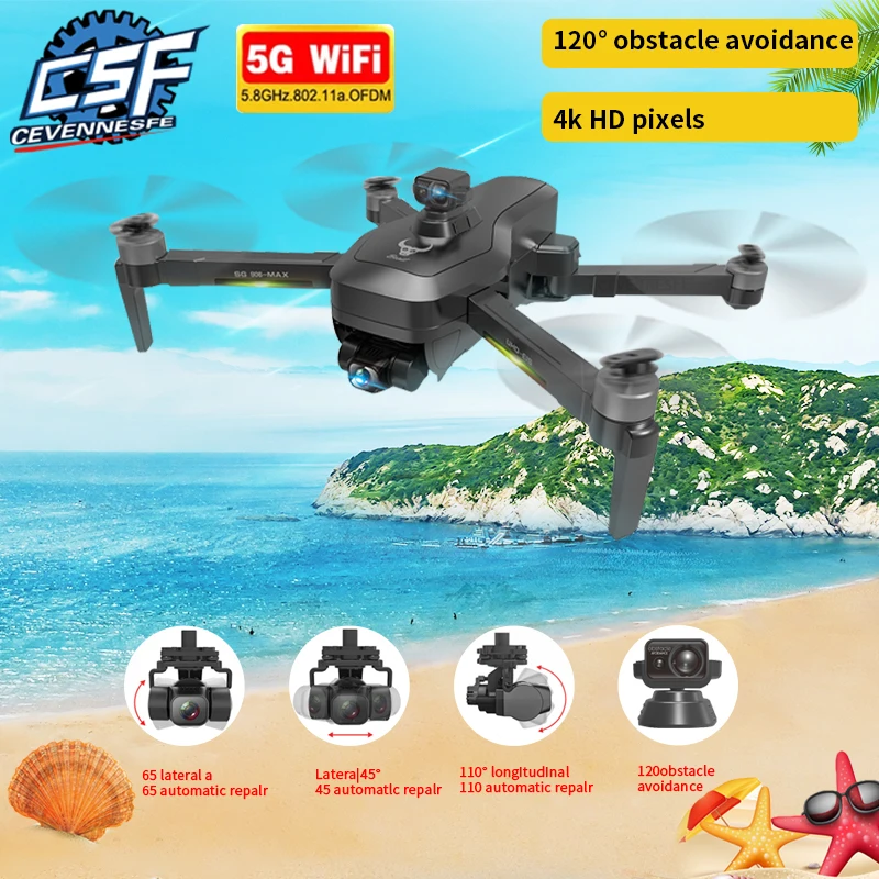 2021 NWE SG906 Pro 2 / MAX Дрон 5G WIFI 4k HD 3 осевая Карданная камера GPS Профессиональный