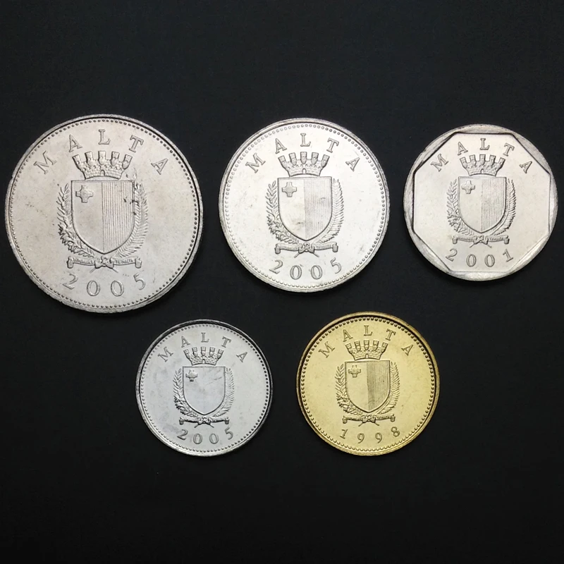 

Malta Set 5 Coins Original True Real Genuine Coin European Collectible Gift UNC