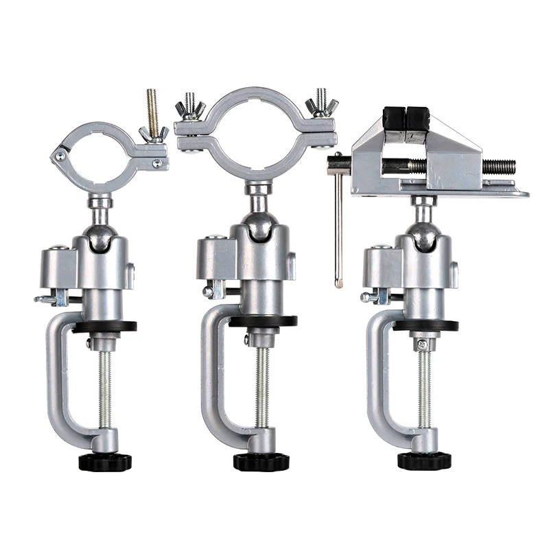 

New 360 Degree Rotating Table Vise Multifunctional Aluminium Alloy Swivel Bench Vise Clamp Electric Drill Stand Rotating Tools