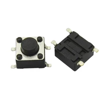 100pcs 665mm push button switch patch switches copper pin 4 pins buttons micro key wholesale price