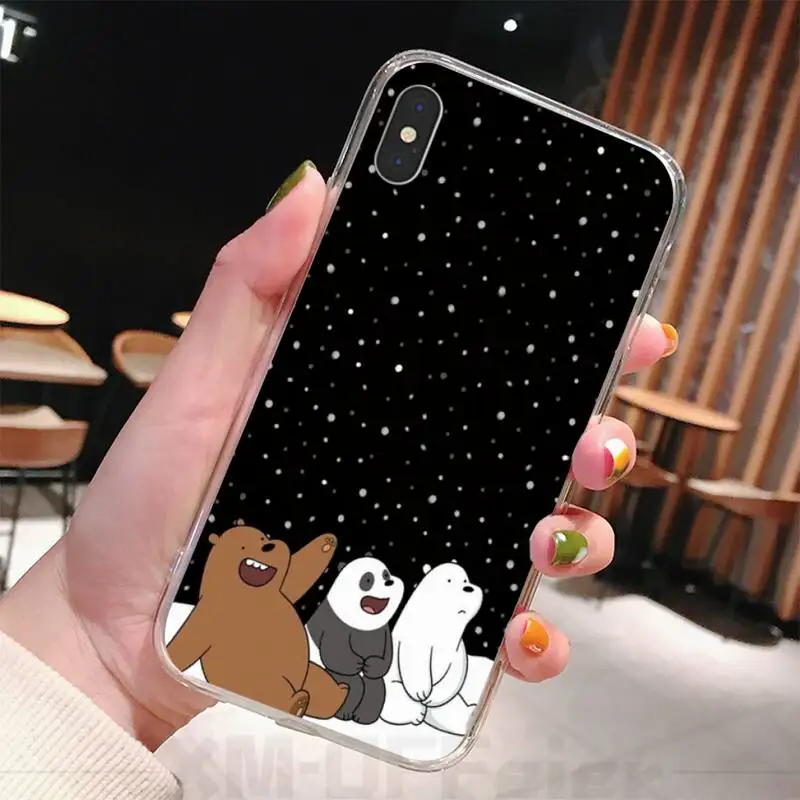 Мягкий силиконовый чехол из ТПУ с тремя голыми медведями для iphone 6 6s plus 7 8 X XS XR MAX 11