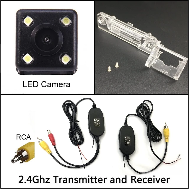 wireless n 4 LED Для Volkswagen T5 Transporter Caravelle Multivan 2003~ HD автомобильный обратный резервный заднего вида парковочная камера заднего вида ночного видения - Название цвета: wireless n 4 LED