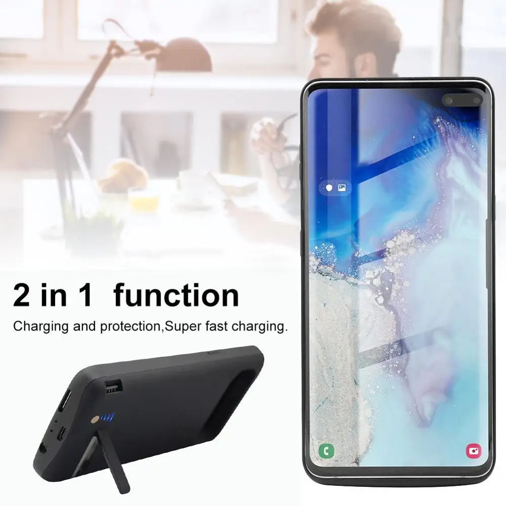 Противоударные Чехлы для зарядного устройства Samsung Galaxy S10 5G Powerbank чехол 6500 мАч