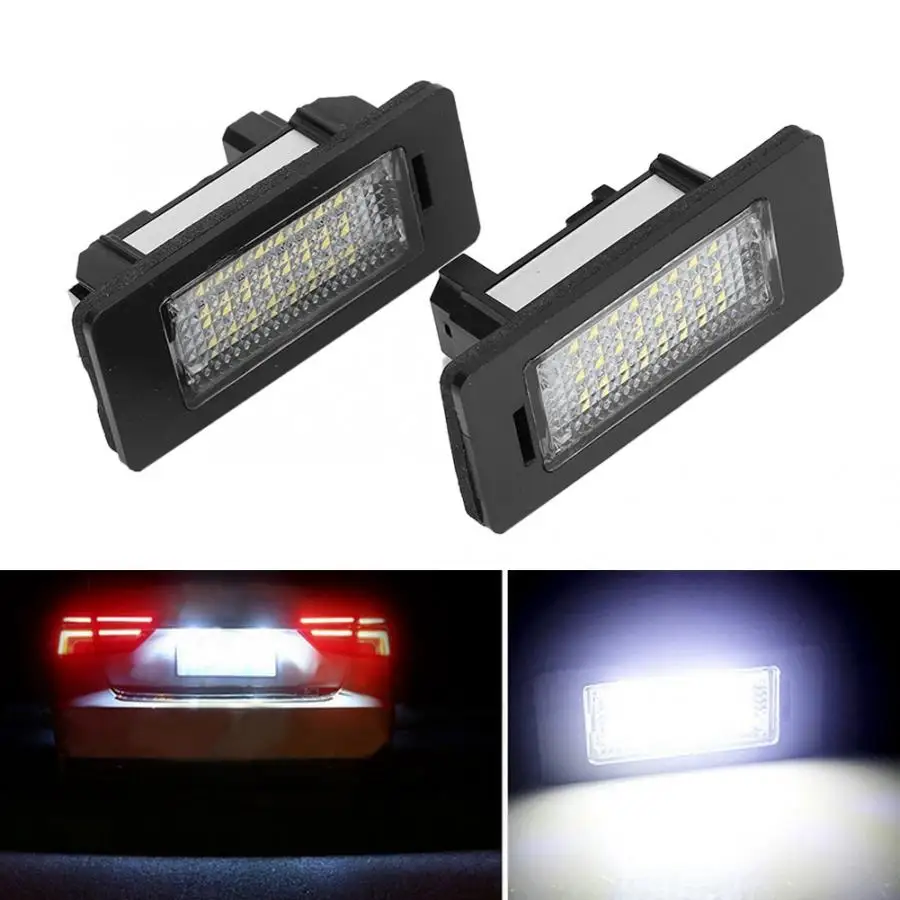 1 пара авто светодиодный лицензии лампа для освещения номерного знака свет
