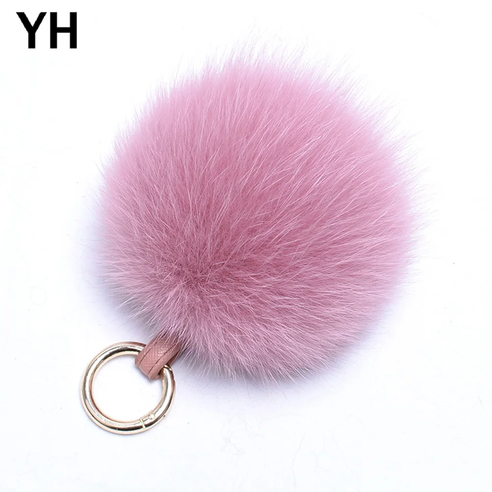 Роскошный большой размер 15 см натуральный шарик из меха лисы помпонами МИЛЫЙ