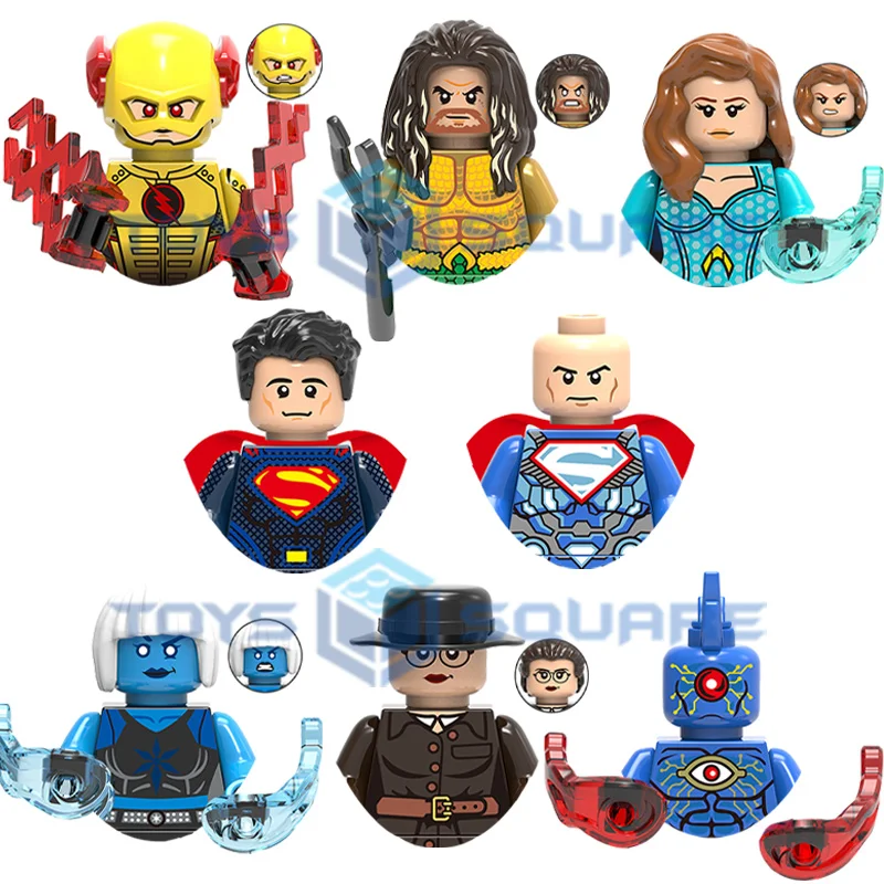The Wonder Aqua Luthor Super Mera женщина мужчина убийца флэш мороза брат Глаз Модель кубики MOC
