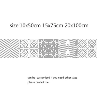 Ретро серый Плитки стены Стикеры 20*100 см Кухня шкаф для ванной комнаты