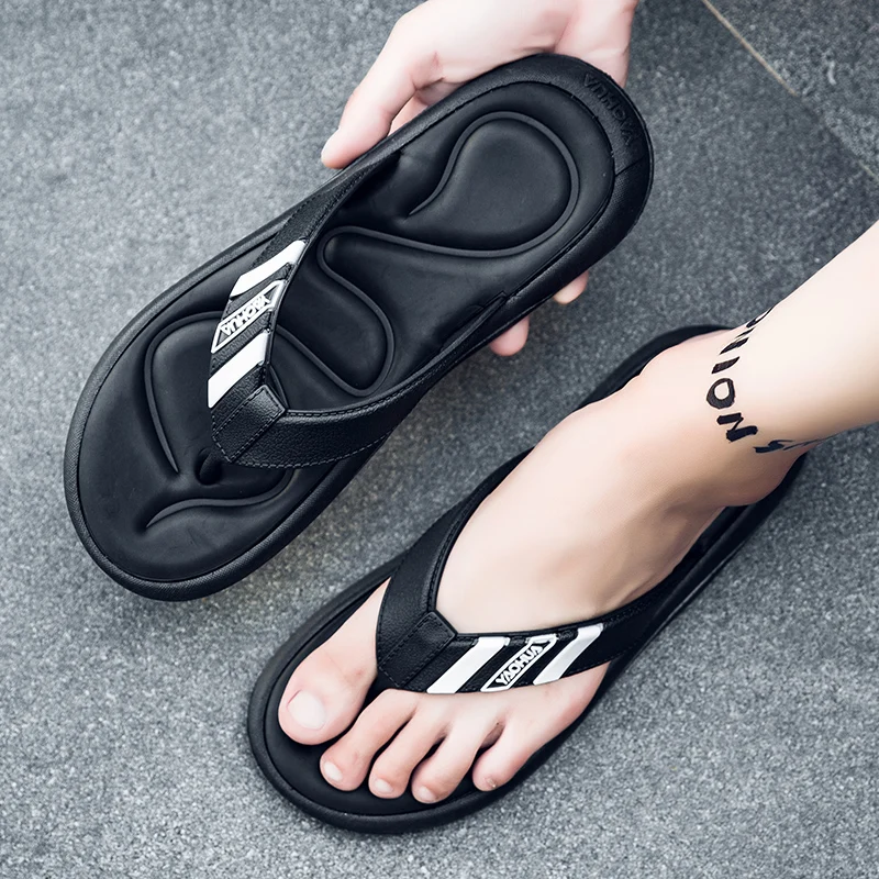 

Mens Slippers Outdoor Men Flip Flops 2021 Summer Light Mens Flip Flops Men Beach Slippers High Quality Non-slip Mens Sandals