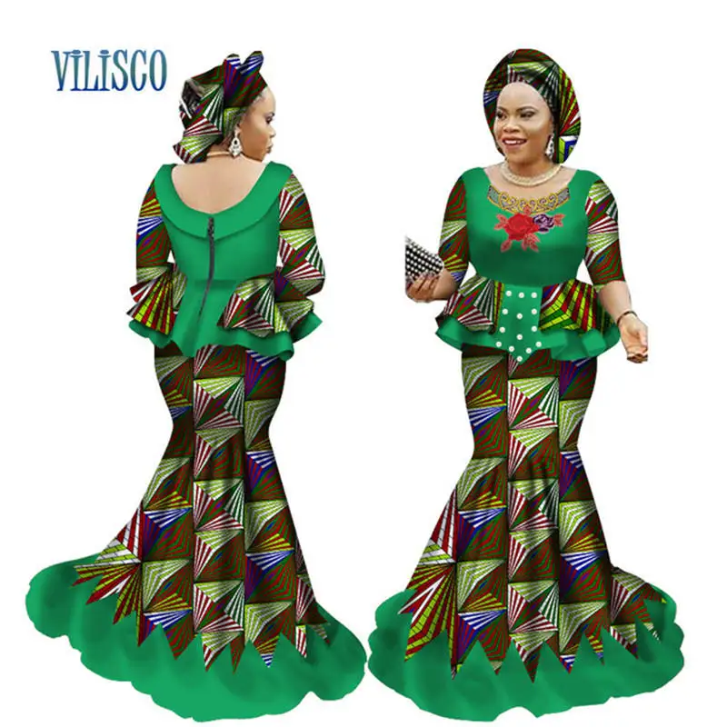 Женский комплект из юбки и кружева в африканском стиле|Африканская одежда| |
