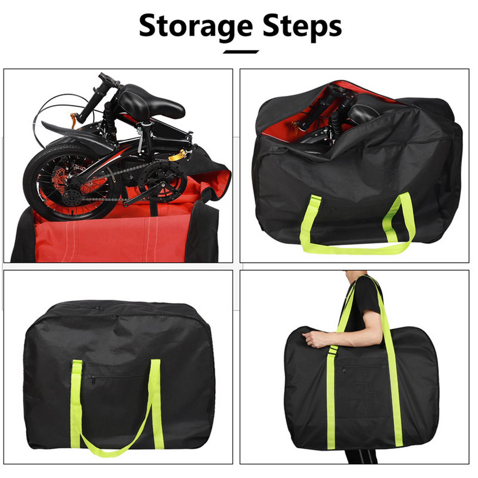 

14-27.5 Inch Folding Bike Bag Carry Bag Portable Folding Cycling Protector Cover Transport Case Travel Bike Accessories
