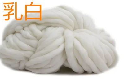 milk white 250 г 36 м супер толстая натуральная Мериносовая Шерсть Толстые пряжи войлочная шерстяная фитильная пряжа для прядения ручного вязания пряжа зима теплая - Цвет: milk white