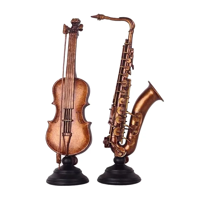 

[MGT] European creative violin musical instrument decoration home decoration crafts living room decoration