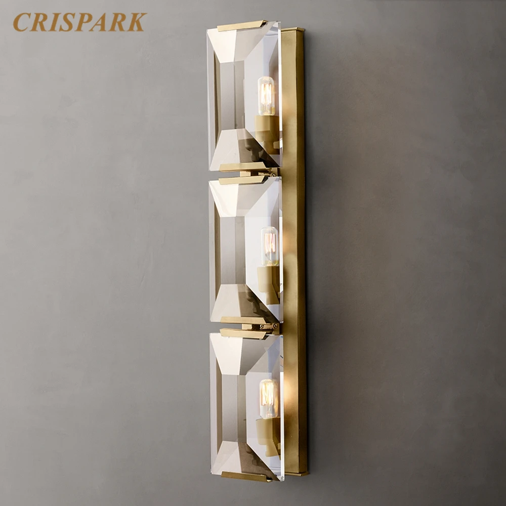 Современный минималистичный прозрачный Кристальный настенный светильник