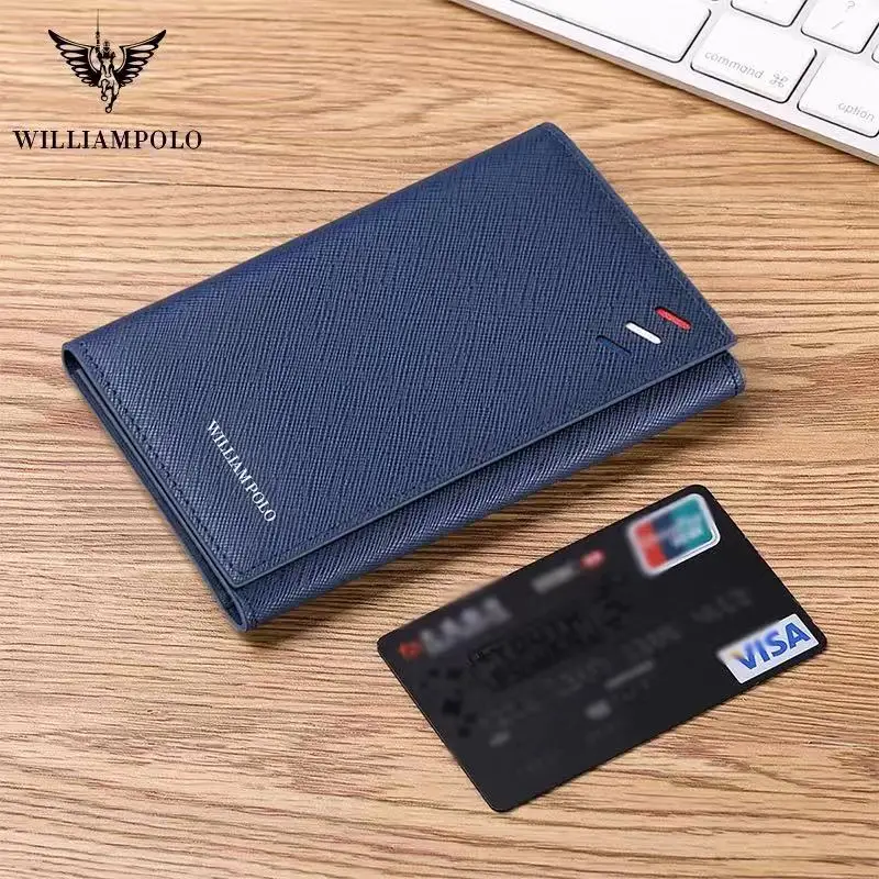 Тонкий кошелек из натуральной кожи с отделением для кредитных карт и RFID-защитой |