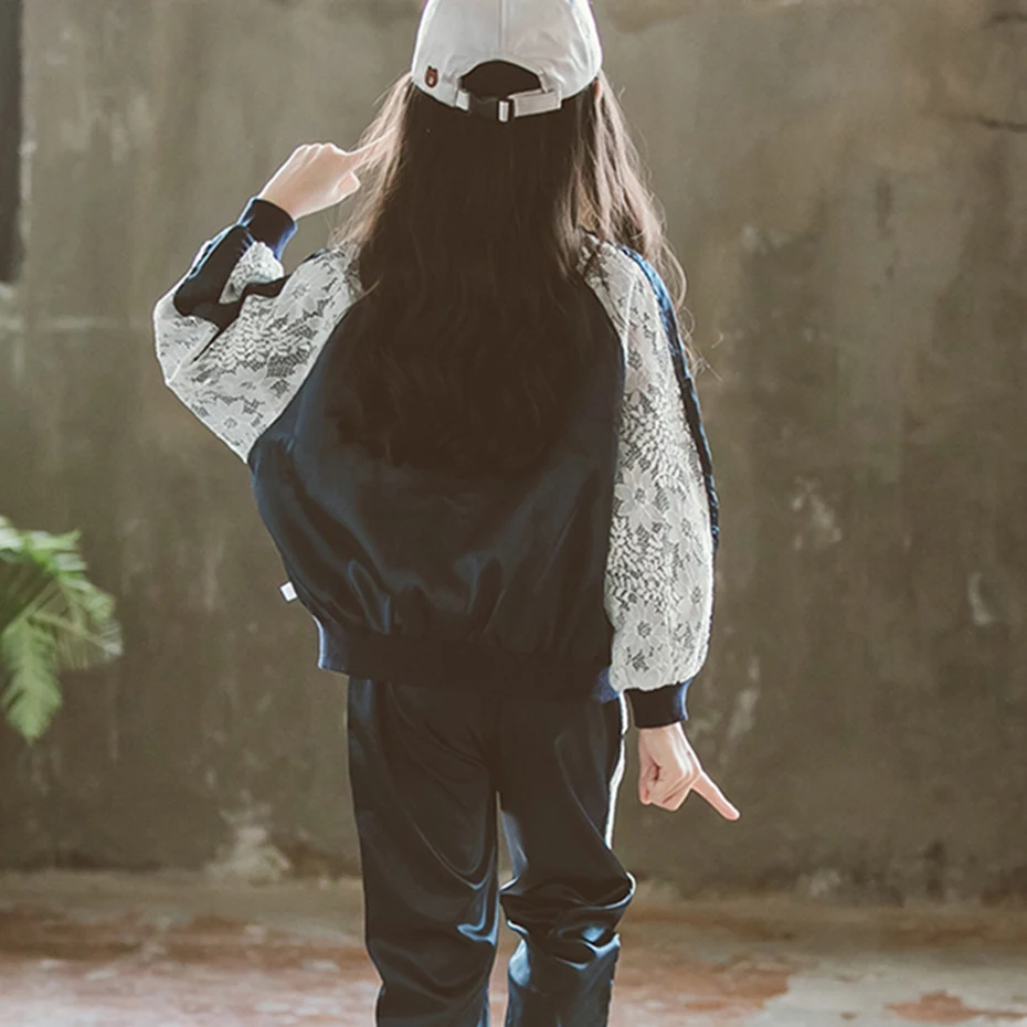 Одежда для подростков девочек кружевное платье с цветочным рисунком жакет и