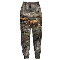deer hunting camo 3d all over print sweatpants harajuku fashion unisex trousers hip hop casual joggers pants