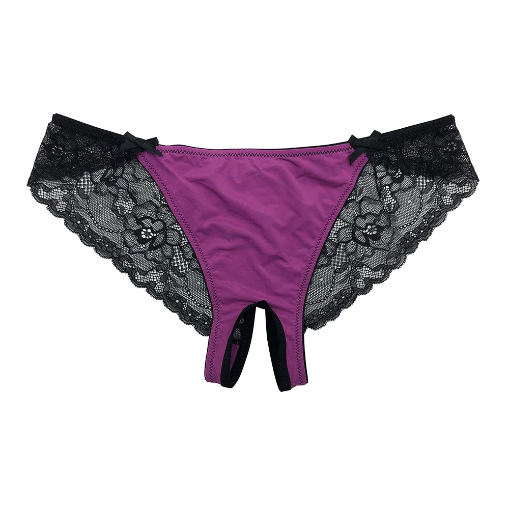 Женское сексуальное нижнее белье трусики с цветочным принтом кружево открытая