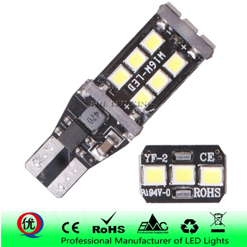 2 шт. супер яркий T15 W16W 921 45 SMD светодиодный 4014 Авто Canbus обратный свет лампы заднего хода задний фонарь