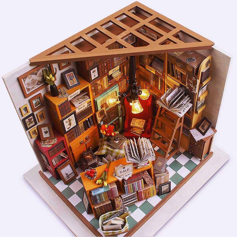 doll house miniature diy dollhouse kit with furnitures wooden house toys for children sams bookstore dg102 free global shipping