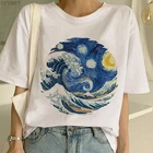 Футболка женская с принтом So It Is Ocean The Great Wave, Модный повседневный Топ в стиле Харадзюку, большие размеры, на лето