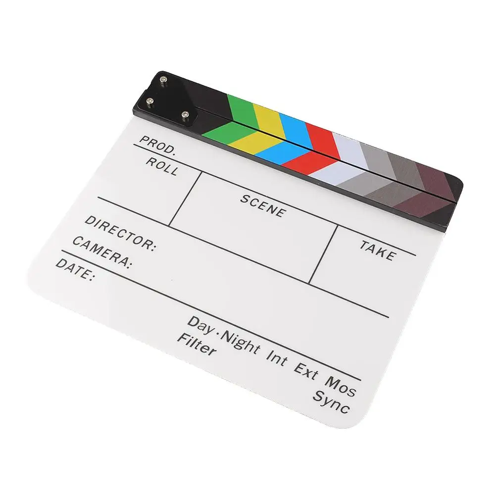 Новые красочные акриловые Хлопушки для ТВ экшен кинорежиссеров Clapboard